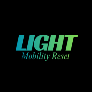 Black and White Modern Running Club Logo Mobility Reset LIGHT